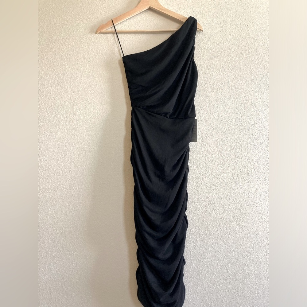 Love X Design Ruched Bodycon Asymmetrical Dress NWT